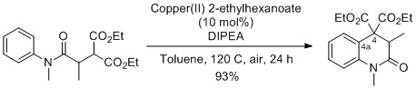 Scheme 1: Copper mediated C-H activation for the synthesis of 1,2,3,4-tetrahydroquinolines (Taylor et al., 2014[2])
