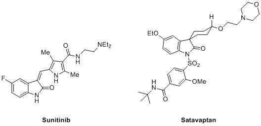 Figure 1: Pharmaceutical molecules carrying the oxindole motif